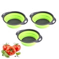 thumbnail image 1 of Filtro plegable que ahorra espacio, bandeja de drenaje de frutas plegable, cesta de drenaje para pasta, verduras y frutas, 3 uds., 1 of 6