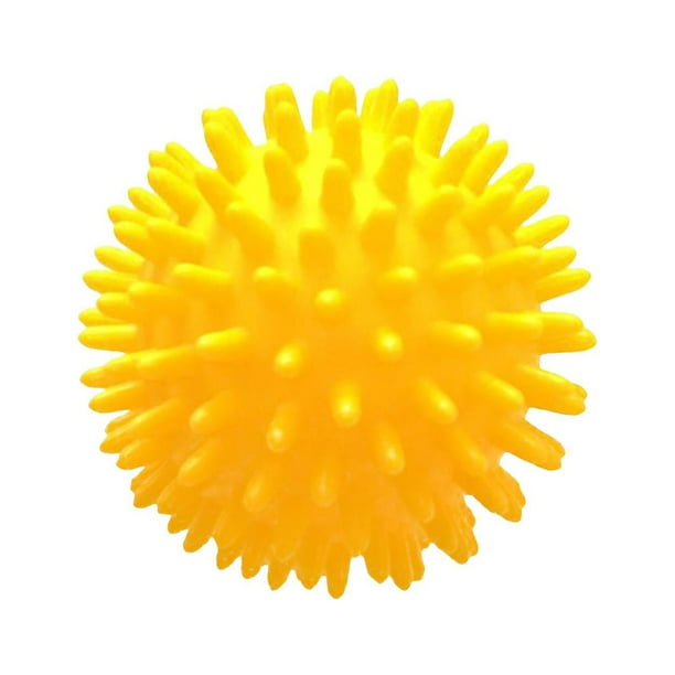Bolas de masaje con púas, bolas plantares, ejercicio manual, yoga, pilates, masajeador de trabajo Amarillo