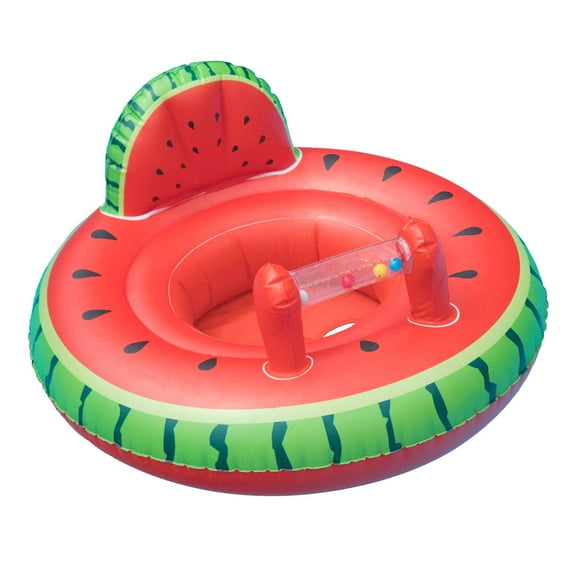 Swimline Watermelon Baby Seat Pool Inflatable Ride-On, Red, Green