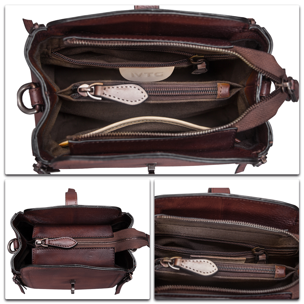 Genuine Leather Purses and Handbags for Women Vintage Crossbody Shoulder Bag