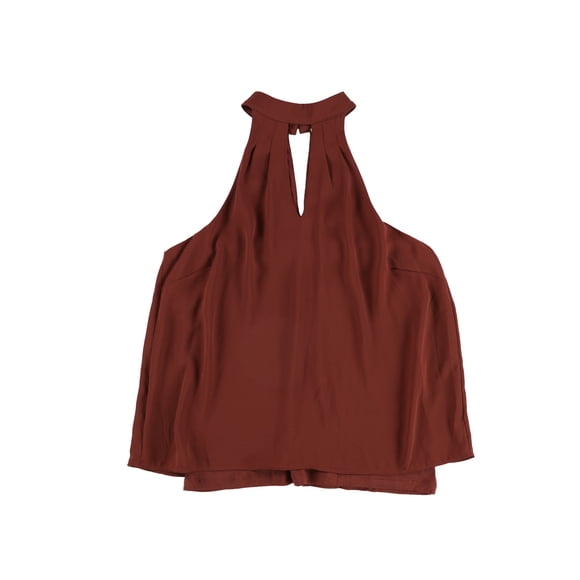 bar III Blusa con hombros descubiertos y abertura para mujer, marrón, mediana