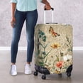 thumbnail image 4 of HELLHERO Butterfly and Floral Pattern Suitcase Sleeve Polyester Ammonia Anti Dust Dustproof Suitcase Cover for Family, 4 of 7