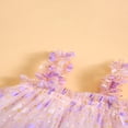 thumbnail image 4 of Girls Summer Sleeveless Butterfly Petals Print Tulle Princess Dress, 4 of 7