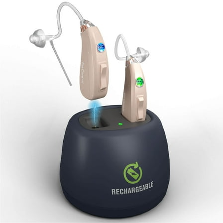EarCentric EasyCharge Rechargeable Behind-the-Ear Beige kit (2pc)