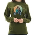 thumbnail image 3 of Big Size Better On The Slopes Graphic Long Sleeve Crewneck Tee - Army Green 2XL, 3 of 4