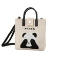 thumbnail image 2 of BAOPAI Cute Pandas Tote Bag With Soft Rubber Handles Versatile Daily Casual Shoulder Bag For Shopping Travel Work, 2 of 6