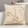 thumbnail image 1 of Xihbxyly Funda de Almohada Bordada con Un Encantador Diseño de Conejito. Material de Polialgodón Suave. Ideal para Decoración de Pascua, Sala de Estar y Dormitorio. Fácil de Limpiar., 1 of 7
