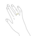 thumbnail image 3 of Tiny Minimalist Abc Heart Shape Script Or Block Letter Alphabet A-Z Initial Monogram Signet Ring For Teen For Women 14K Gold Plated 925 Sterling Silver, 3 of 4