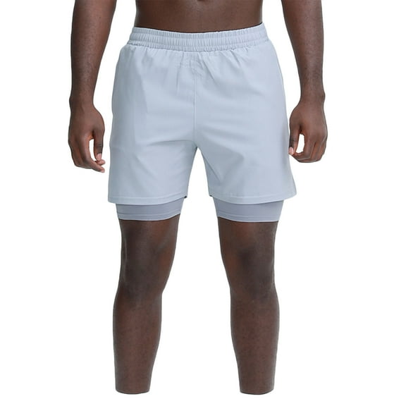 Perfectbot Men's Mesh Lined Athletic Shorts Stretch Waist Loose Fit Lightweight Classic Casual Shorts