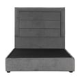 thumbnail image 3 of Box Base Cama Matrimonial+Cabecera Blend Gris Oscuro+Colchon Restonic Legan, 3 of 7