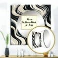 thumbnail image 3 of Designart "Zebra Elegance In Monochrome I" Abstract Square Mirror Wall Decor Modern - Large White Square Bathroom Mirror - Square Printed Wall Mirror Art, 3 of 5