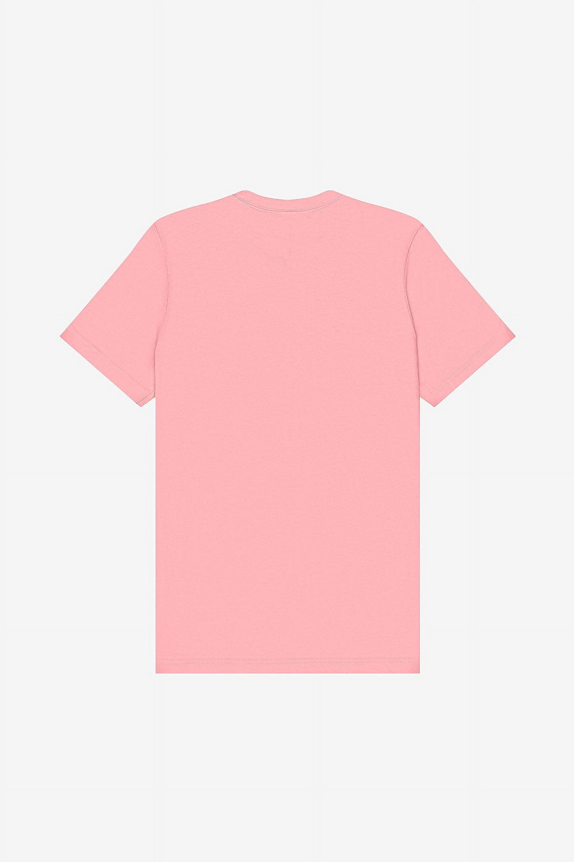 BELLA+CANVAS Adult Crew Neck Personalized T-Shirt, Create Your Own Designs, Pink, Large, Unisex