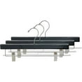thumbnail image 4 of The Great American Hanger Company Black Wooden Bottoms Hanger with Clips Black/50, 4 of 4