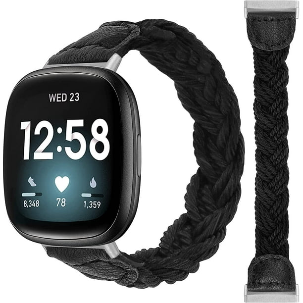 Wearlizer Braided Bands Compatible with Fitbit Versa 4/Versa 3/Fitbit Sense 2/Fitbit Sense Band