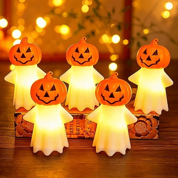 Halloween Decorations, Halloween Pumpkin Decorations, Halloween Ghost Decor, Halloween Night Light, Jack O Lantern Decor, Battery Operated Hanging Light with Warm Glow, Cute