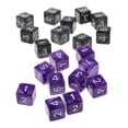 thumbnail image 1 of 107D6 Dados Numeral Dado de 6 Caras de Acrílico para Juego de 20 Unidades ( para Selección) Morado y negro Zulema Juegos de rol Dados, 1 of 8