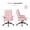 PINK, variant on Ergonomic Executive Office Chair, Height Adjustable Teddy Fleece Desk Chair with 360° Swivel, Upholstered Computer Chair with Padded Armrests for Home Office