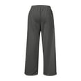 thumbnail image 7 of Admvng Womens Sweatpants Elastic High Waist Casual Solid Wide-Leg Baggy Pants, Size S-2XL, 7 of 7