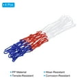 thumbnail image 3 of Uxcell 18.5" 5.5mm Polyester Basketball Hoop Rim Net Replacement, White Red Blue 4 Pack, 3 of 6