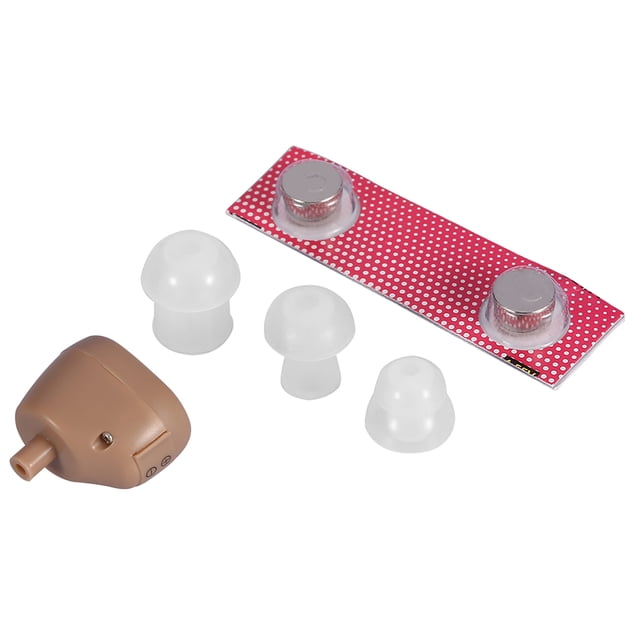 Mini audífono digital intraauricular con volumen ajustable y amplificador de sonido para personas mayores sordas.