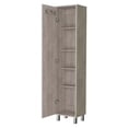 thumbnail image 5 of Miekor Furniture Brett Concrete Gray 3 Broom Hangers Tall Storage Cabinet B5A1998, 5 of 7