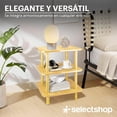 thumbnail image 4 of Mesa Centro Buro Minimalista Madera Lateral 3 Repisas 40cm Café, 4 of 7