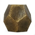 thumbnail image 3 of GDF Studio Lippert Modern Glam Handcrafted Aluminum Pentagonal Accent Table, Antique Gold, 3 of 6