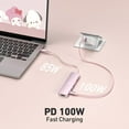 thumbnail image 4 of BENFEI 7-in-1 USB C Hub with HDMI(4K@60Hz), 2 USB-A, 1 USB-C Data, 100W Charge, SD/TF Card Reader, Silicone Tangle-Free Cable Compatible with MacBook Pro/Air, iPad Pro, iMac, iPhone 15 Pro/Pro Max, 4 of 7