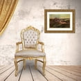 thumbnail image 3 of Russell, Charles Marion 32x23 Gold Ornate Wood Framed with Double Matting Museum Art Print Titled - Salute of the Robe Trade, 3 of 4