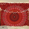 thumbnail image 1 of Tapiz tipo mandala con diseño de pavo real de Bless International para colgar en la pared, 76 x 101 cm, 1 of 8
