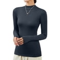 thumbnail image 4 of Casual Women Thermal Underwear Cold Weather Long Sleeve Tight Slim Pullover Undershirt Turtleneck Elegant Winter Plush Base Layer Pajama Fashion Warm Lined Soft Tops, 4 of 6