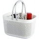 thumbnail image 1 of Organizador de baño y cocina con asas para una limpieza sin esfuerzo Cestas de almacenamiento apilables de plástico blanco, 1 of 7