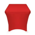 thumbnail image 3 of Lann's Linens 4' Fitted Spandex Tablecloth for 48" x 24" Rectangular Tables, Red, 3 of 3
