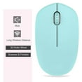 thumbnail image 2 of I210 Wireless Mouse Desktop Laptop Office Office Mouse 2.4G 3Key 3D 1600 DPI Power Saving Mouse (Mint Green), 2 of 6