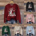 thumbnail image 2 of Zhanying Chandails pour Femmes Col Rond Coupe Régulière Tenue Décontractée Noël Mode Mignon et Douillet Chandail de Noël pour Femmes, 2 of 5