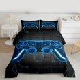 thumbnail image 2 of Manfei Teens Adults Honeycomb Gamer Bedding Comforter Set 2pcs,Video Game Twin Comforter Sets Microfiber,Geometric Hexagon Breathable Bedding Set,Super Cozy Room Decor,Reversible, 2 of 8