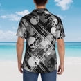 thumbnail image 4 of Disketp Hawaiian Shirts For Men,Seamless Pattern With Skulls Print Mens Casual Short Sleeve Button Down Shirts Beach Shirt, 4 of 7