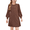 Coffe, variant on Arshiner Girls Sweater Dress Fall Winter Knit Puff Long Sleeve Pullover Casual Dresses with Pockets