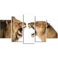 thumbnail image 1 of Design Art Lion Et Lionne Rugissant Art Sur Toile, 1 of 3