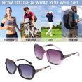 thumbnail image 5 of 2 gafas de sol para mujer, grandes, vintage, polarizadas, clásicas, de moda, para actividades al aire libre, 5 of 5