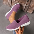 thumbnail image 4 of Mfakffe Womens Breathable Knit Slip On Walking Shoes Lightweight Comfort Flat Sneakers Casual Non-Slip Daily Loafer Shoes, 4 of 4