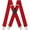 Red, variant on Mens Suspenders X-Back 2" Wide Adjustable Solid Straight Heavy Duty Clip Suspenders for Men
