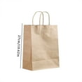 thumbnail image 3 of Kraft Paper Gift Bags with Twisted Handles, 25Pcs Paper Grocery Bags Bulk for Wedding, Party Favors, Grocery, Shopping, Retail Merchandise, Gift Take-Out Sacks Father's Day Home Gifts(Khaki,10.6x4"), 3 of 8