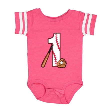 

Inktastic Baseball First Birthday- One Year Old Gift Baby Boy or Baby Girl Bodysuit