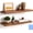 Usa-sourced Sapele Wood, variant on 24" Rustic Elm Wood Floating Shelves, 8 Inch Deep Wall Shelves for Home Decor, Wall Mounted Floating Shelf with Invisible Bracket, Heavy-Duty Storage & Display Shelf for Living Room, Kitchen, Set of2