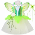thumbnail image 2 of Disfraz de hada Tiana Tinker de rana para niñas, ropa de cosplay para fiesta de cumpleaños de Halloween, vestido de princesa con tutú de hada de duendecillo de flores para niños, 2 of 5