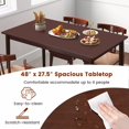 thumbnail image 4 of Laicejoy Mid Century Dining Table for 4, 48" Rectangular Kitchen Table w/ Rubber Wood Legs, Modern Dinette Table for Kitchen, 4 of 7