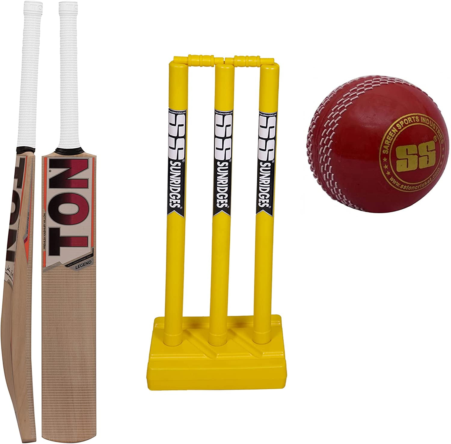 Junior Cricket Wooden Set Kids Size 3 Wickets Bat Ball Stumps Outdoor Garden Toy 