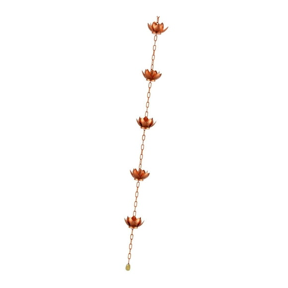 Cadenas de lluvia Lotus para canalones, cadena de lluvia Lotus Cup, cadenas decorativas para recoger para toldos exteriores, techos de