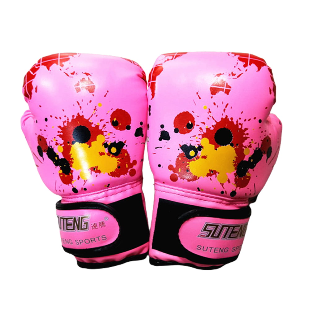 Dtown Girls Boxing Gloves,4oz PU Kids Boxing Gloves for Children Age 3 to 7,Pink 